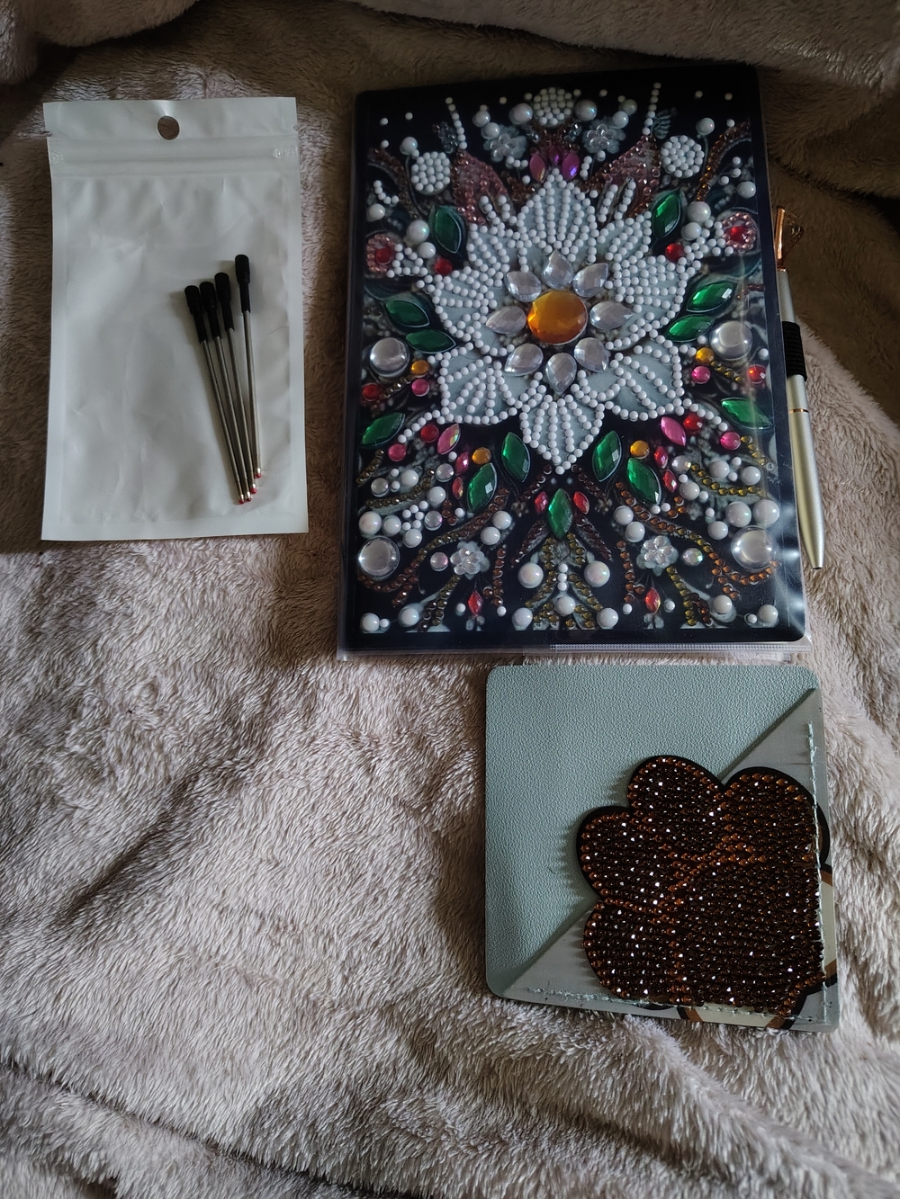 🌸 Handmade Jeweled Journal Gift Set – Perfect for Mother’s Day 💝